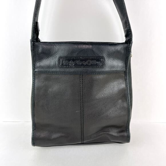 Fossil Black Leather Purse Shoulder Saddle Bag - Picture 5 of 10